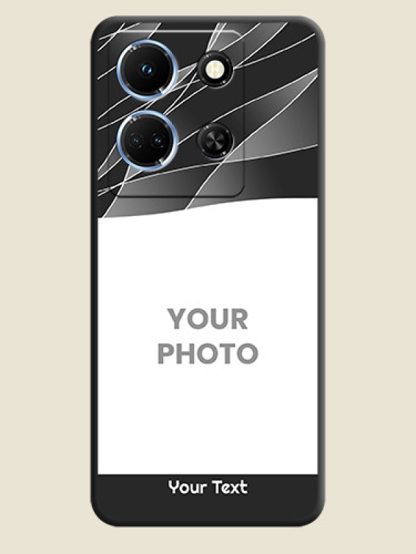 Custom Mixed Wave Lines - Photo on Space Black Soft Matte Mobile Cover - Infinix Note 30 5G - alternate view