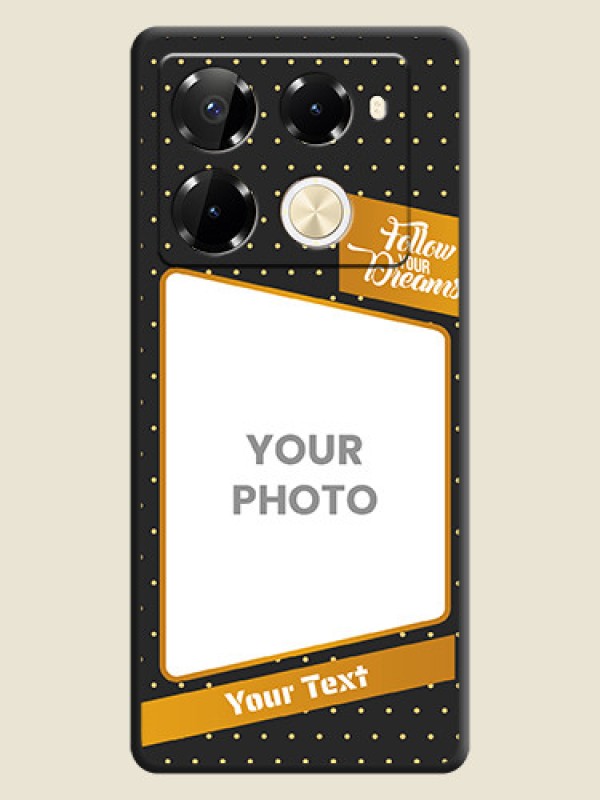 Custom Follow Your Dreams with White Dots On Space Black Custom Soft Matte Mobile Back Cover - Infinix Note 40 Pro 5G - alternate view