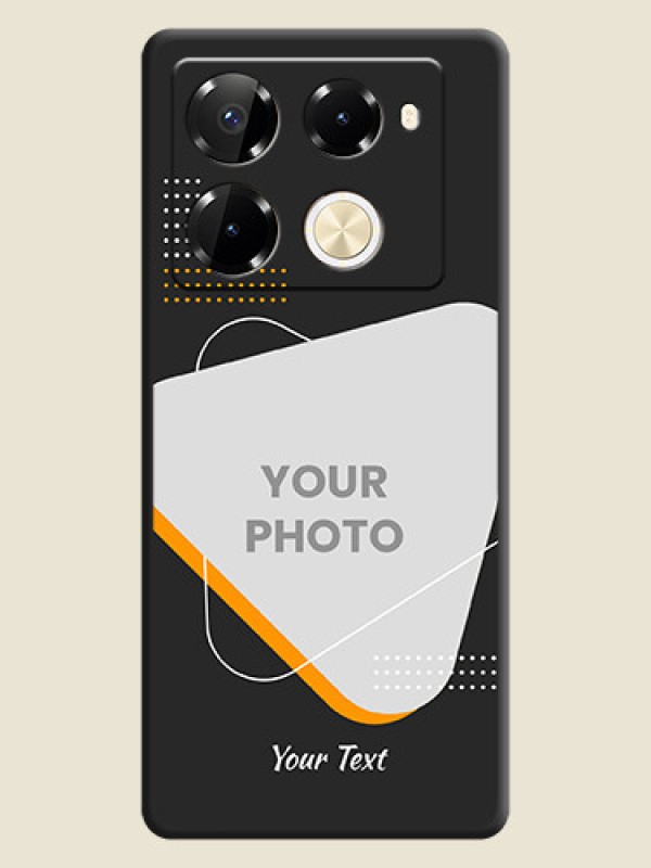 Custom Yellow Triangle on Photo On Space Black Custom Soft Matte Mobile Back Cover - Infinix Note 40 Pro 5G - alternate view