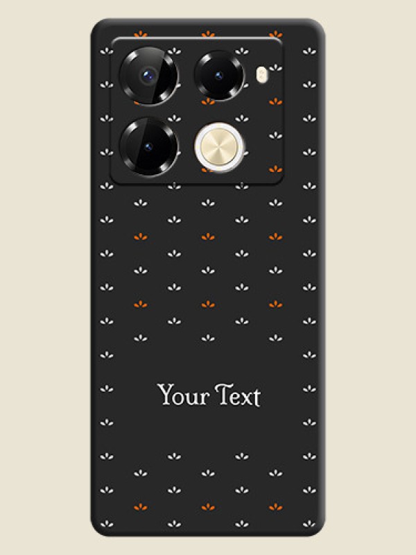 Custom Simple Pattern With Custom Text On Space Black Custom Soft Matte Mobile Back Cover - Infinix Note 40 Pro 5G - alternate view