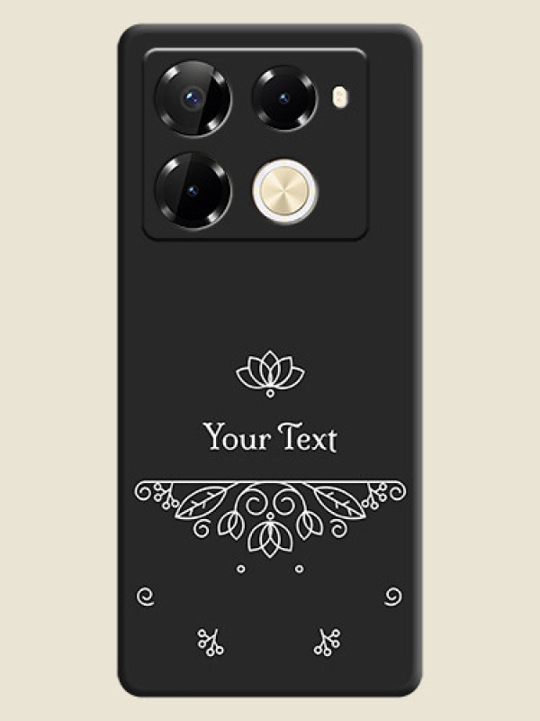 Custom Lotus Garden Custom Text On Space Black Custom Soft Matte Mobile Back Cover - Infinix Note 40 Pro 5G - alternate view