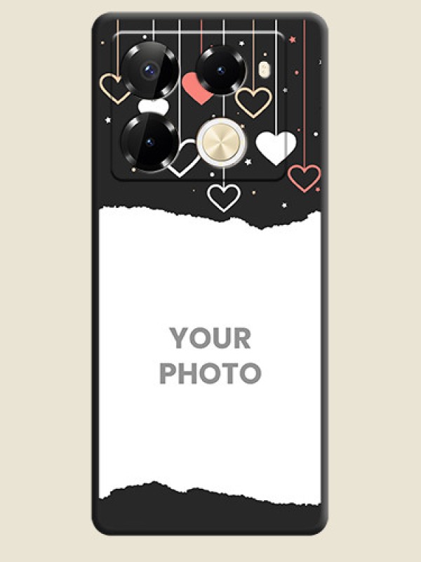 Custom Love Hangings with Splash Wave Picture On Space Black Custom Soft Matte Mobile Back Cover - Infinix Note 40 Pro Plus 5G - alternate view