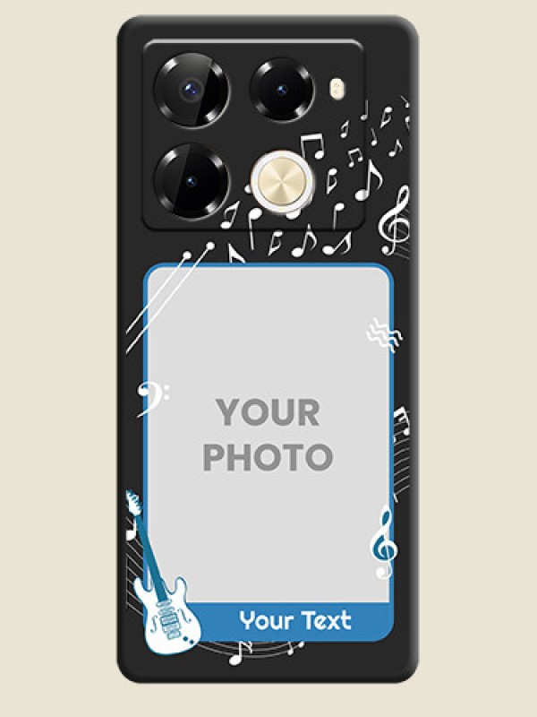 Custom Musical Theme Design with Text on Photo On Space Black Custom Soft Matte Mobile Back Cover - Infinix Note 40 Pro Plus 5G - alternate view