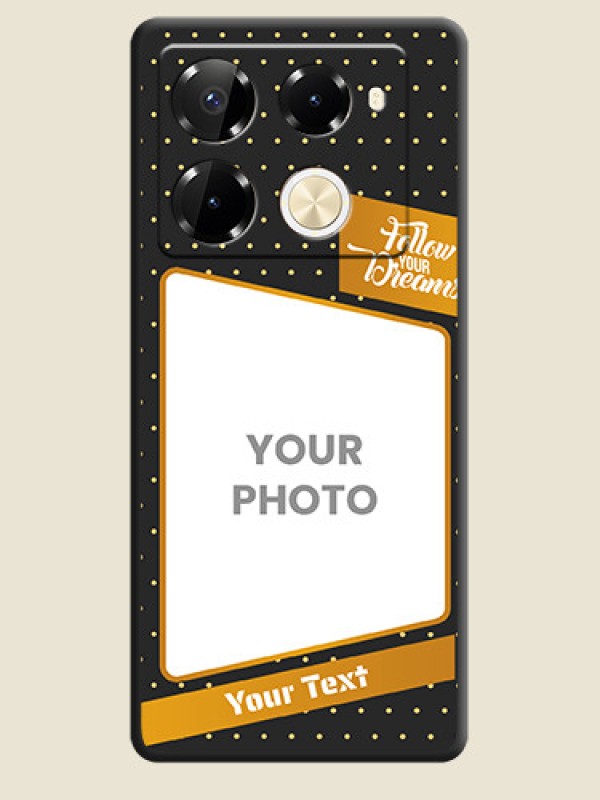 Custom Follow Your Dreams with White Dots On Space Black Custom Soft Matte Mobile Back Cover - Infinix Note 40 Pro Plus 5G - alternate view