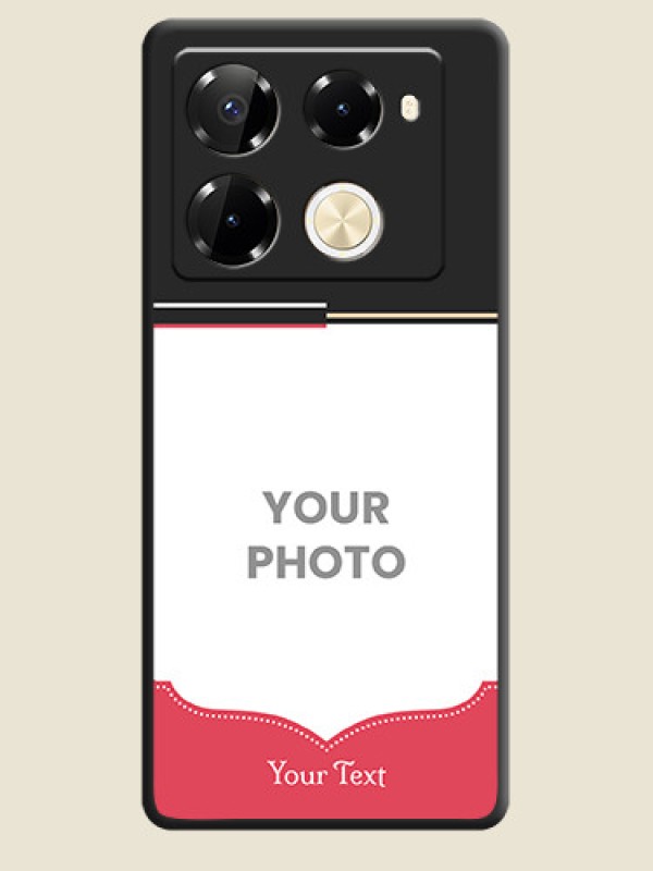 Custom Classic Plain Design with Name On Space Black Custom Soft Matte Mobile Back Cover - Infinix Note 40 Pro Plus 5G - alternate view