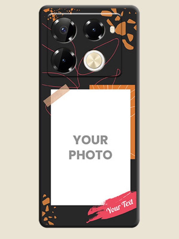 Custom Orange Photo Frame On Space Black Custom Soft Matte Mobile Back Cover - Infinix Note 40 Pro Plus 5G - alternate view