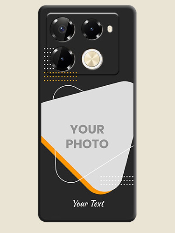Custom Yellow Triangle on Photo On Space Black Custom Soft Matte Mobile Back Cover - Infinix Note 40 Pro Plus 5G - alternate view