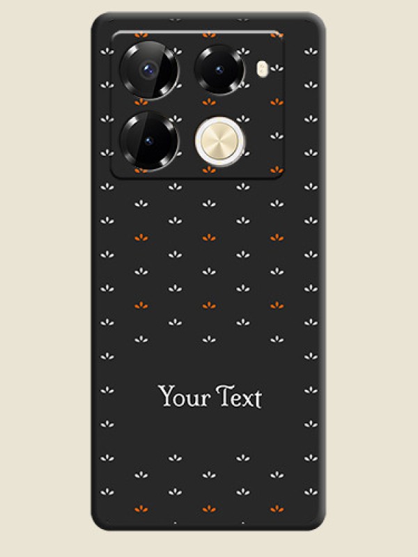 Custom Simple Pattern With Custom Text On Space Black Custom Soft Matte Mobile Back Cover - Infinix Note 40 Pro Plus 5G - alternate view
