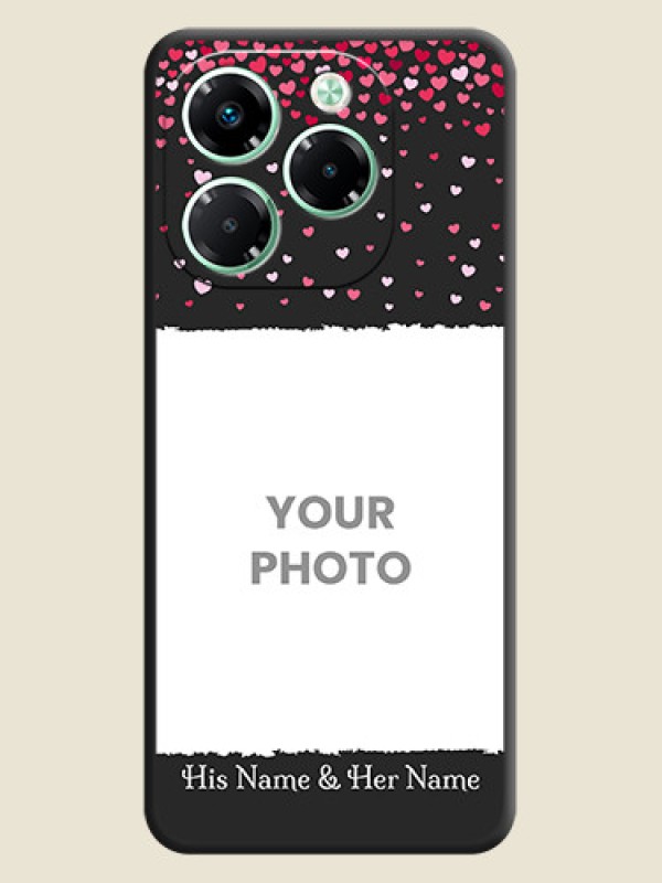 Custom Fall in Love with Your Partner on Photo On Space Black Custom Soft Matte Mobile Back Cover - Infinix Note 40X 5G - alternate view