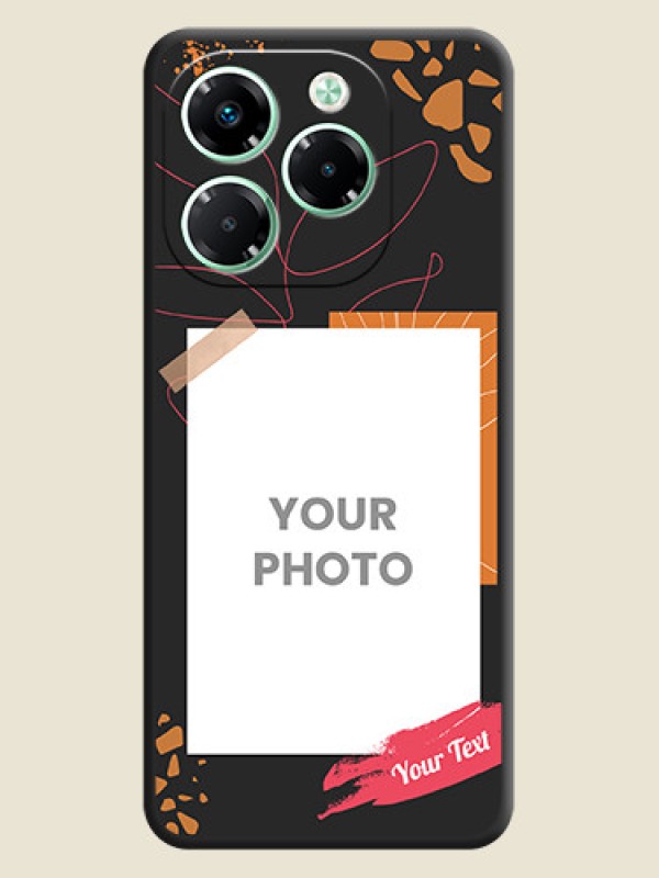 Custom Orange Photo Frame On Space Black Custom Soft Matte Mobile Back Cover - Infinix Note 40X 5G - alternate view
