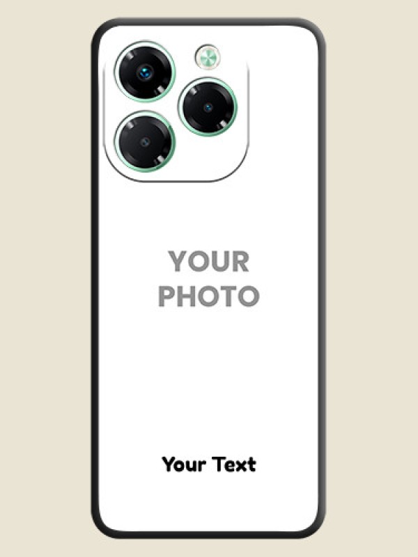 Custom Full Single Pic Upload With Text On Space Black Custom Soft Matte Mobile Back Cover - Infinix Note 40X 5G - alternate view