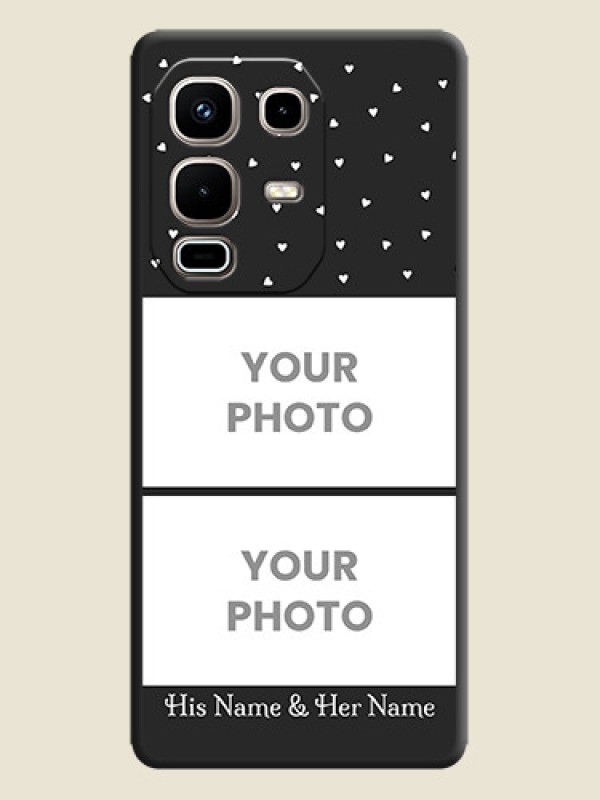 Custom Miniature Love Symbols with Name On Space Black Custom Soft Matte Mobile Back Cover - Infinix Note 50s 5G - alternate view