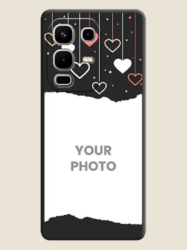 Custom Love Hangings with Splash Wave Picture On Space Black Custom Soft Matte Mobile Back Cover - Infinix Note 50s 5G - alternate view