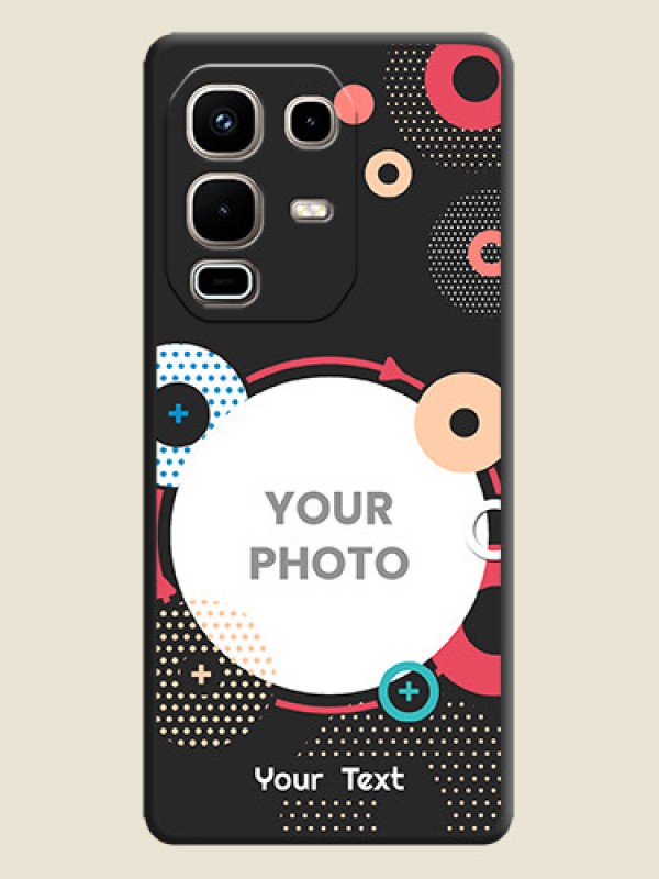 Custom Multicoloured Round Image On Space Black Custom Soft Matte Mobile Back Cover - Infinix Note 50s 5G - alternate view