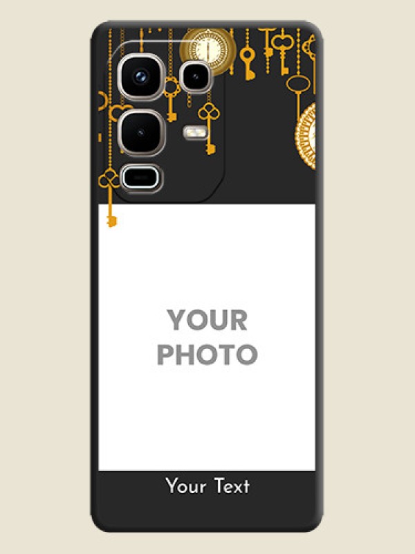 Custom Decorative Design with Text On Space Black Custom Soft Matte Mobile Back Cover - Infinix Note 50s 5G - alternate view
