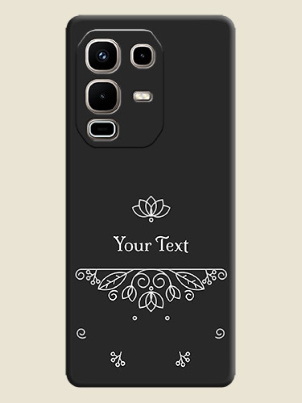 Custom Lotus Garden Custom Text On Space Black Custom Soft Matte Mobile Back Cover - Infinix Note 50s 5G - alternate view