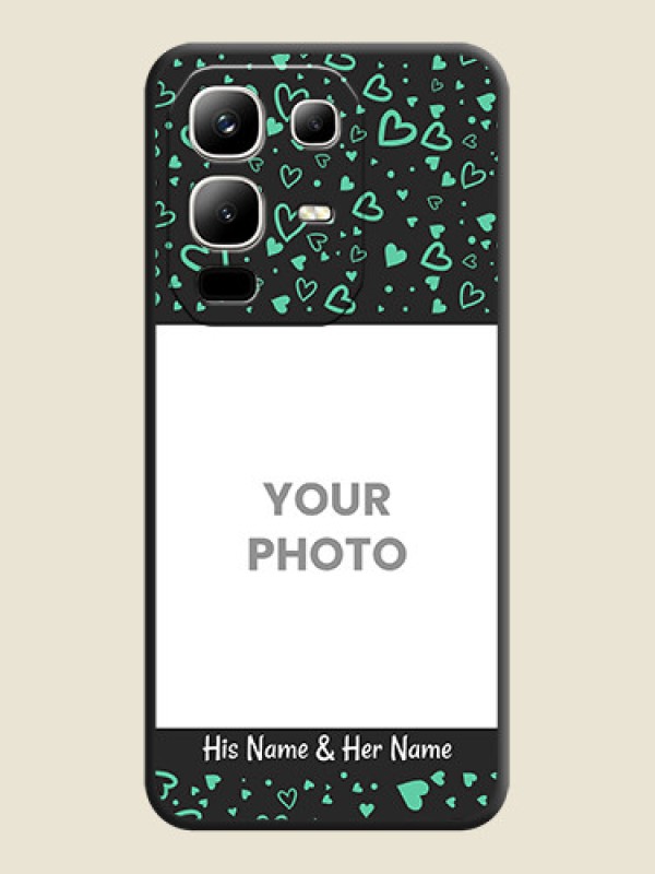 Custom Sea Green Indefinite Love Pattern on Photo On Space Black Custom Soft Matte Mobile Back Cover - Infinix Note 50x 5G - alternate view