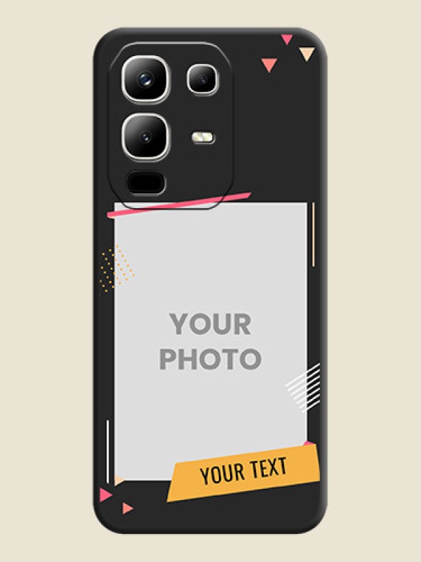 Custom Photo Frame with Triangle Small Dots on Photo On Space Black Custom Soft Matte Mobile Back Cover - Infinix Note 50x 5G - alternate view