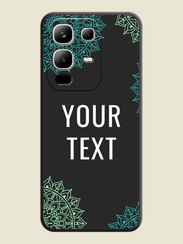 Custom Your Name with Floral Design On Space Black Custom Soft Matte Mobile Back Cover - Infinix Note 50x 5G - alternate view