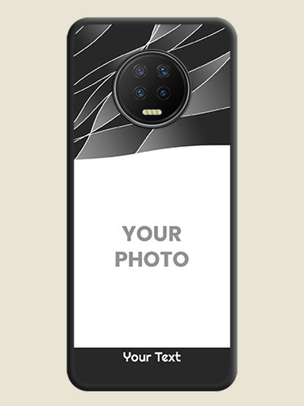 Custom Mixed Wave Lines on Photo on Space Black Soft Matte Mobile Cover - Infinix Note 7 - alternate view