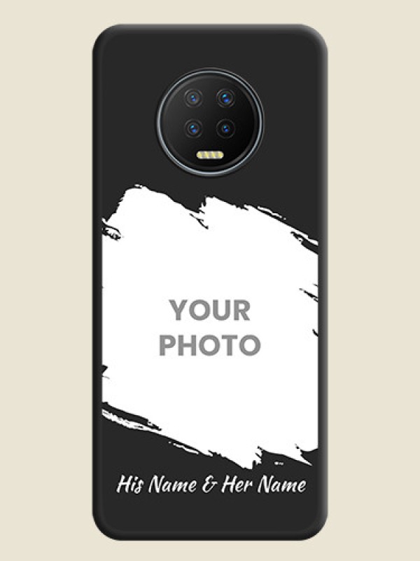 Custom Grunge Brush Strokes on Photo on Space Black Soft Matte Back Cover - Infinix Note 7 - alternate view
