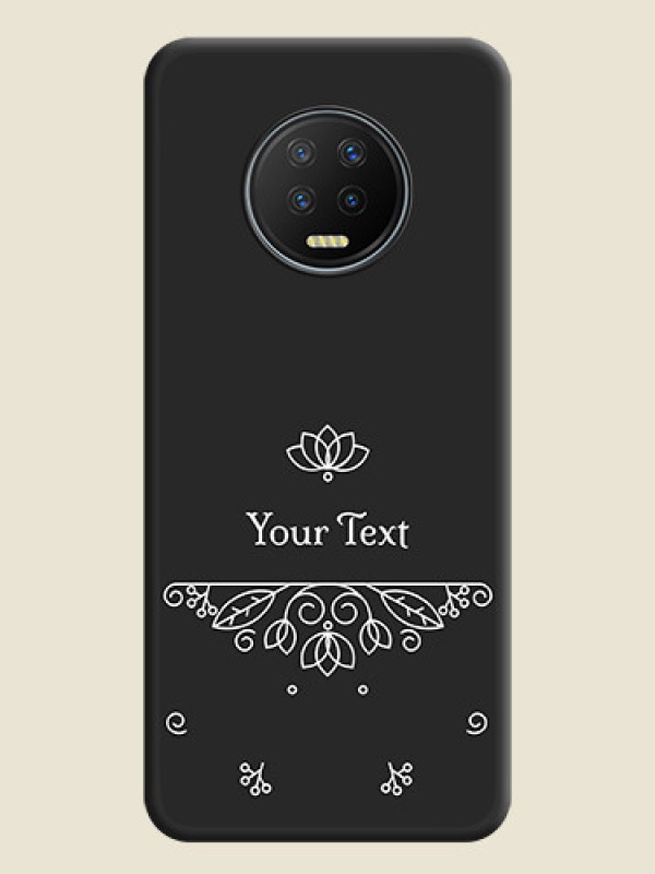 Custom Lotus Garden Custom Text On Space Black Personalized Soft Matte Phone Covers -Infinix Note 7 - alternate view