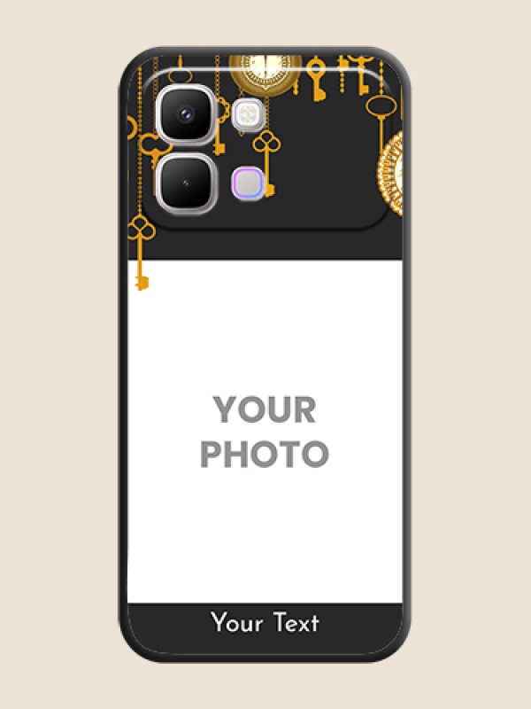 Custom Decorative Design with Text On Space Black Custom Soft Matte Mobile Back Cover - Infinix Note Edge 5G - alternate view