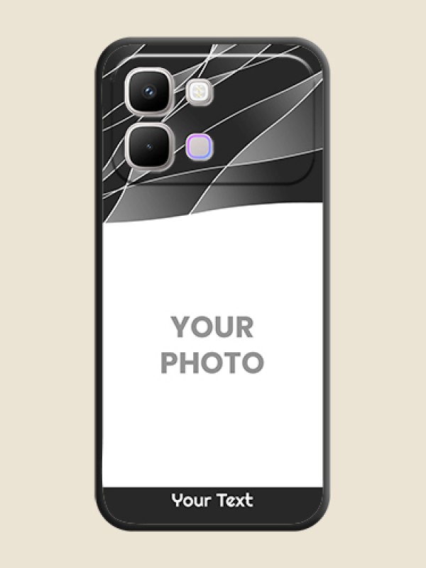 Custom Mixed Wave Lines on Photo On Space Black Custom Soft Matte Mobile Back Cover - Infinix Note Edge 5G - alternate view