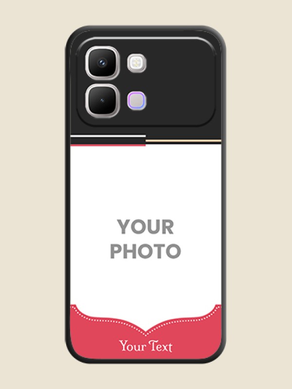 Custom Classic Plain Design with Name On Space Black Custom Soft Matte Mobile Back Cover - Infinix Note Edge 5G - alternate view