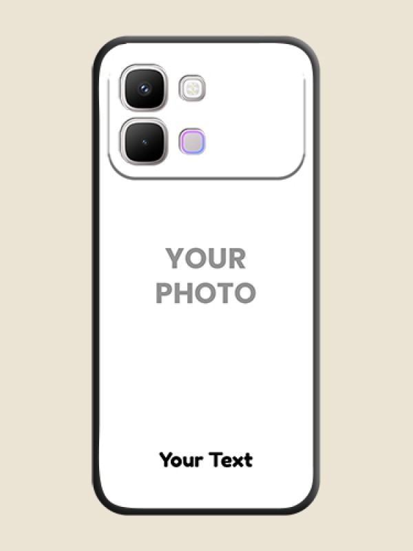 Custom Full Single Pic Upload With Text On Space Black Custom Soft Matte Mobile Back Cover - Infinix Note Edge 5G - alternate view