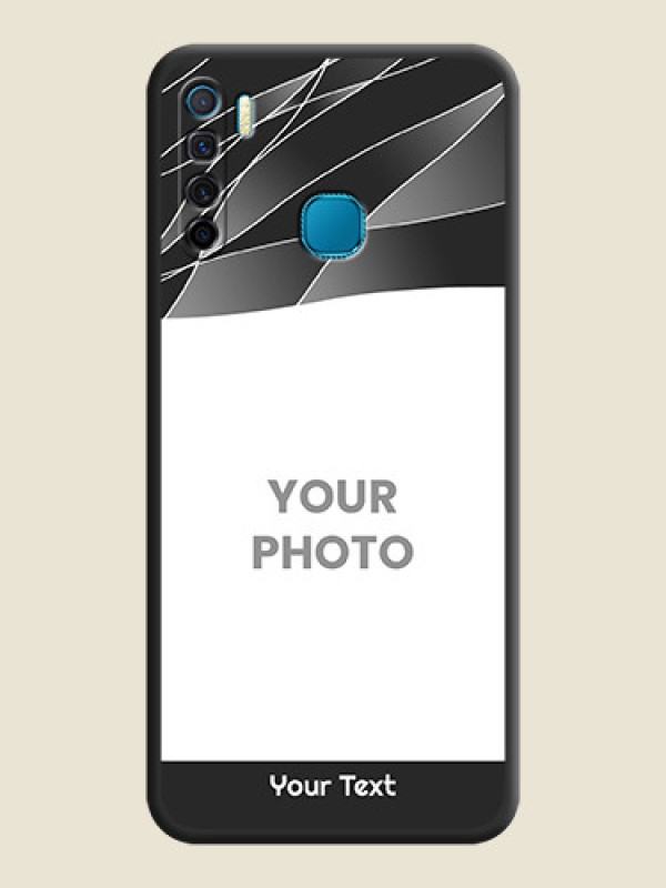 Custom Mixed Wave Lines on Photo on Space Black Soft Matte Mobile Cover - Infinix S5 Lite - alternate view