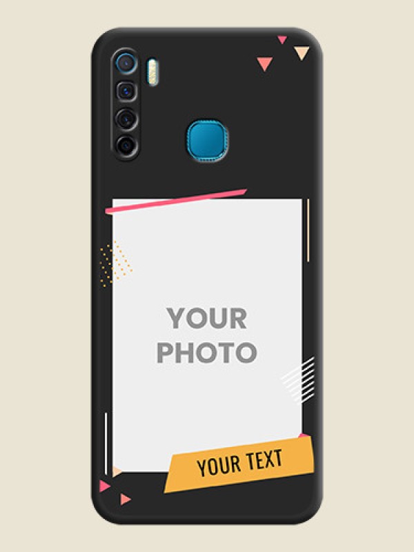 Custom Photo Frame with Triangle Small Dots on Photo on Space Black Soft Matte Back Cover - Infinix S5 Lite - alternate view