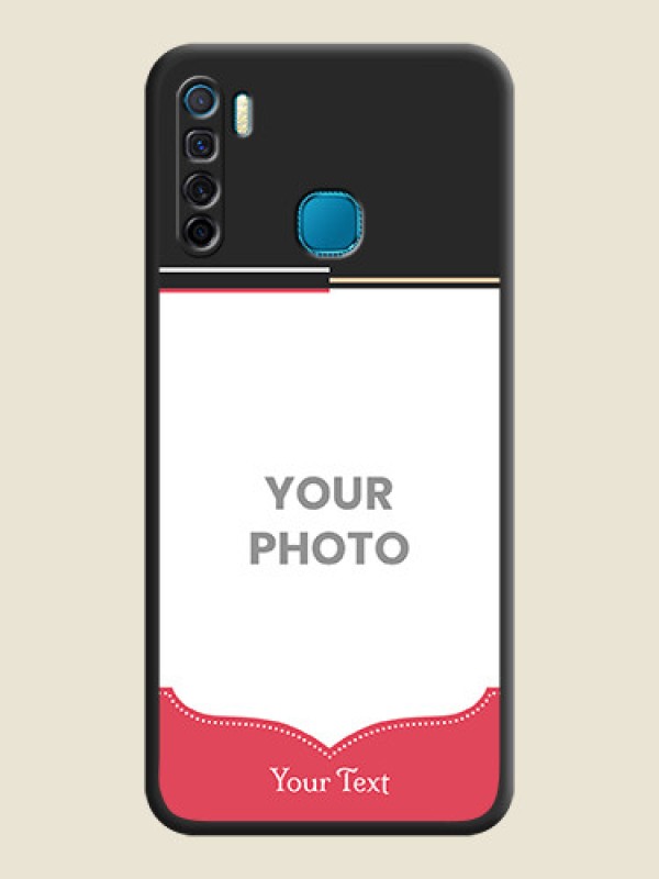 Custom Classic Plain Design with Name on Photo on Space Black Soft Matte Phone Cover - Infinix S5 Lite - alternate view