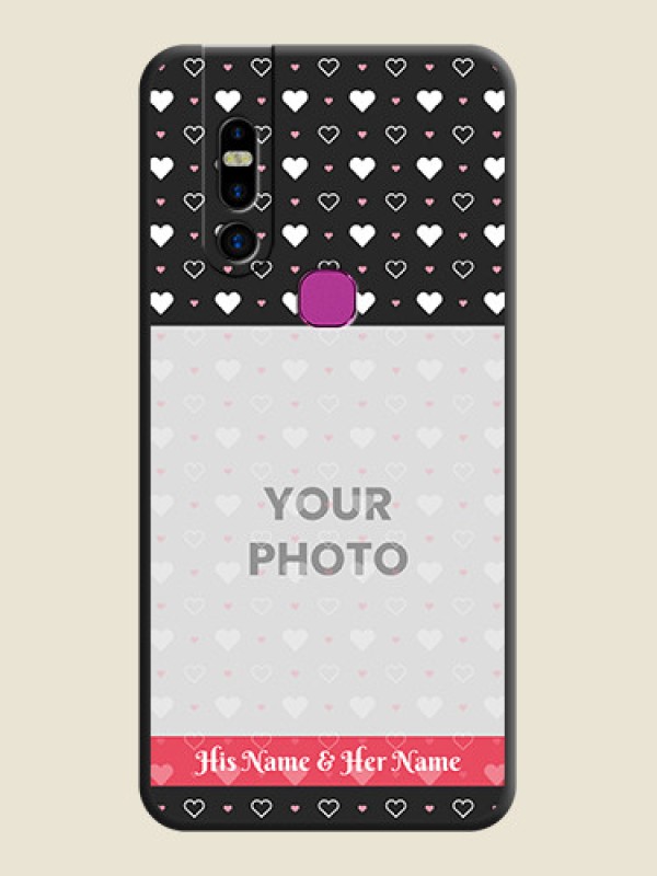 Custom White Color Love Symbols with Text Design - Photo on Space Black Soft Matte Phone Cover - Infinix S5 Pro - alternate view