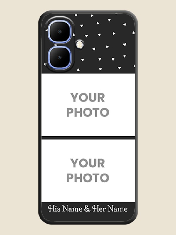 Custom Miniature Love Symbols with Name On Space Black Custom Soft Matte Mobile Back Cover - Infinix Smart 10 - alternate view