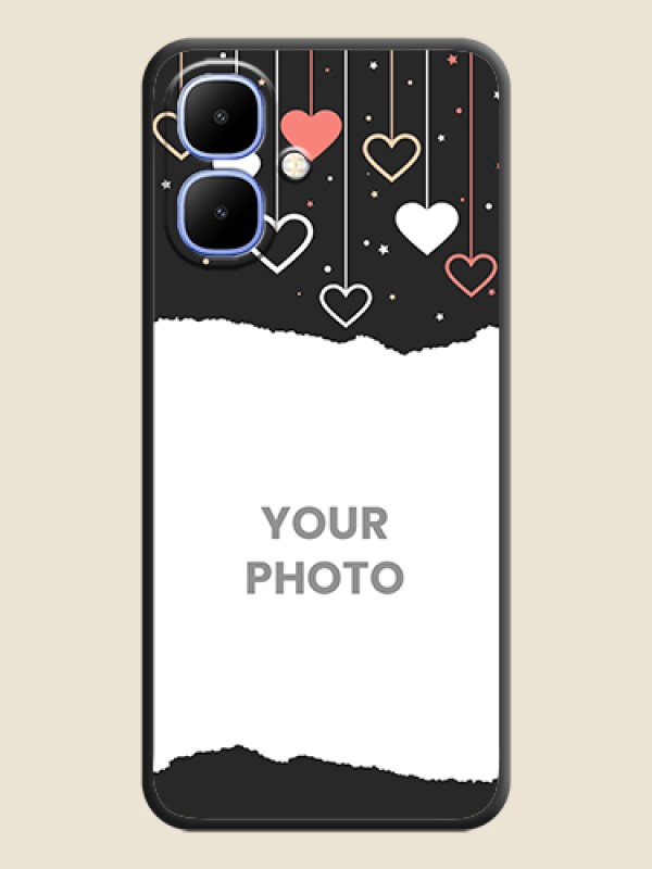 Custom Love Hangings with Splash Wave Picture On Space Black Custom Soft Matte Mobile Back Cover - Infinix Smart 10 - alternate view
