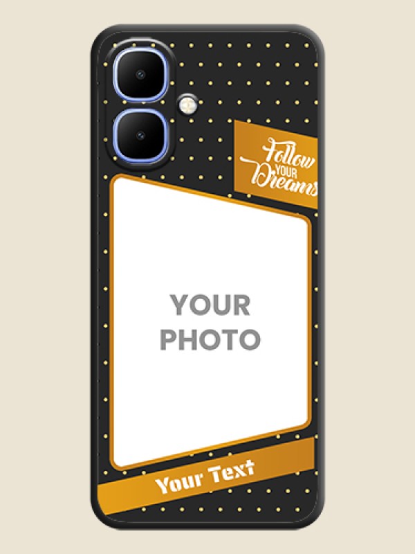 Custom Follow Your Dreams with White Dots On Space Black Custom Soft Matte Mobile Back Cover - Infinix Smart 10 - alternate view