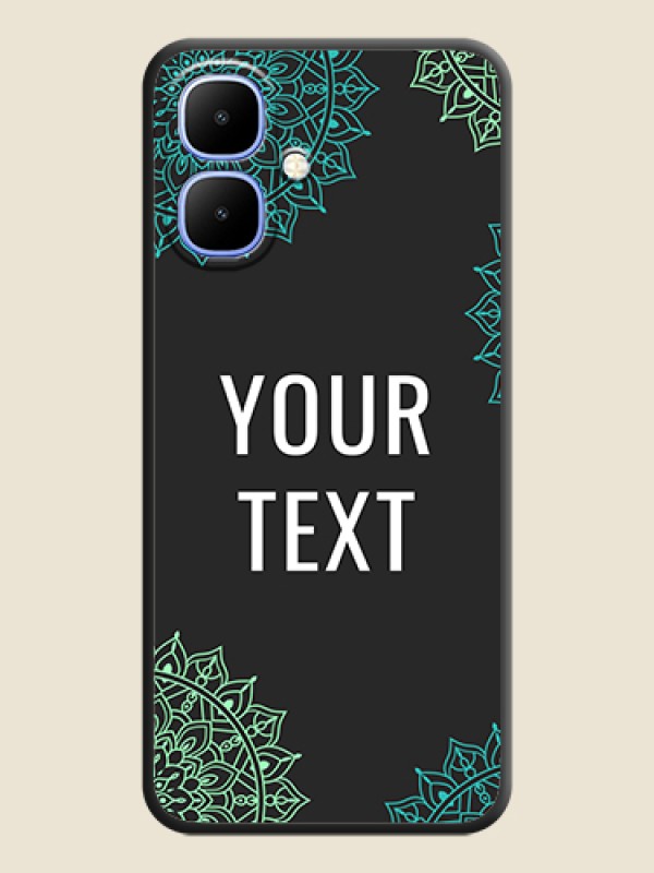 Custom Your Name with Floral Design On Space Black Custom Soft Matte Mobile Back Cover - Infinix Smart 10 - alternate view