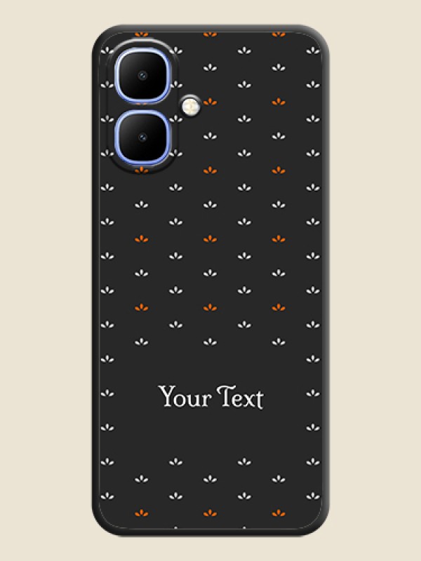 Custom Simple Pattern With Custom Text On Space Black Custom Soft Matte Mobile Back Cover - Infinix Smart 10 - alternate view