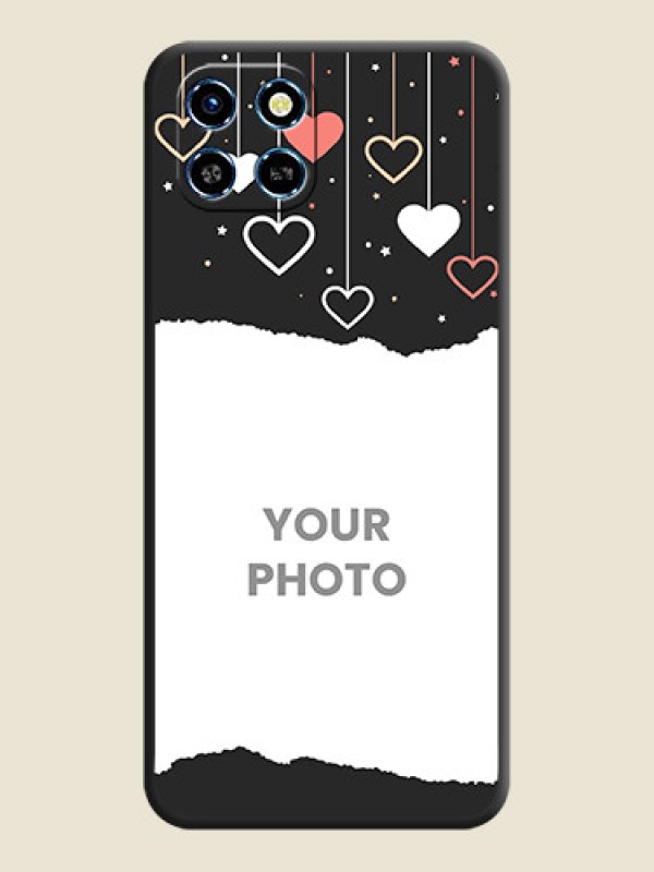 Custom Love Hangings with Splash Wave Picture on Space Black Custom Soft Matte Phone Back Cover - Infinix Smart 6 HD - alternate view