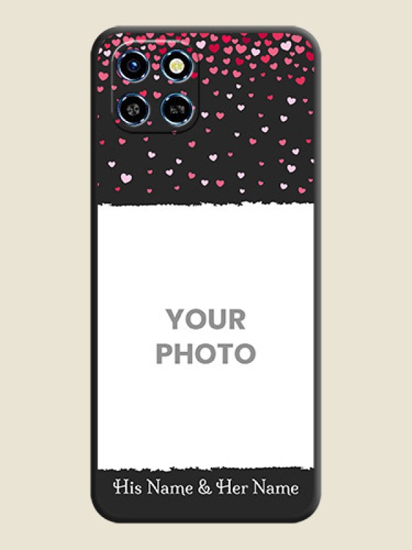 Custom Fall in Love with Your Partner - Photo on Space Black Soft Matte Phone Cover - Infinix Smart 6 HD - alternate view