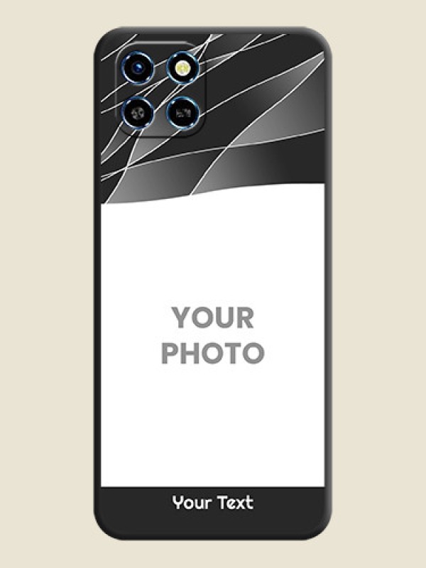 Custom Mixed Wave Lines - Photo on Space Black Soft Matte Mobile Cover - Infinix Smart 6 HD - alternate view