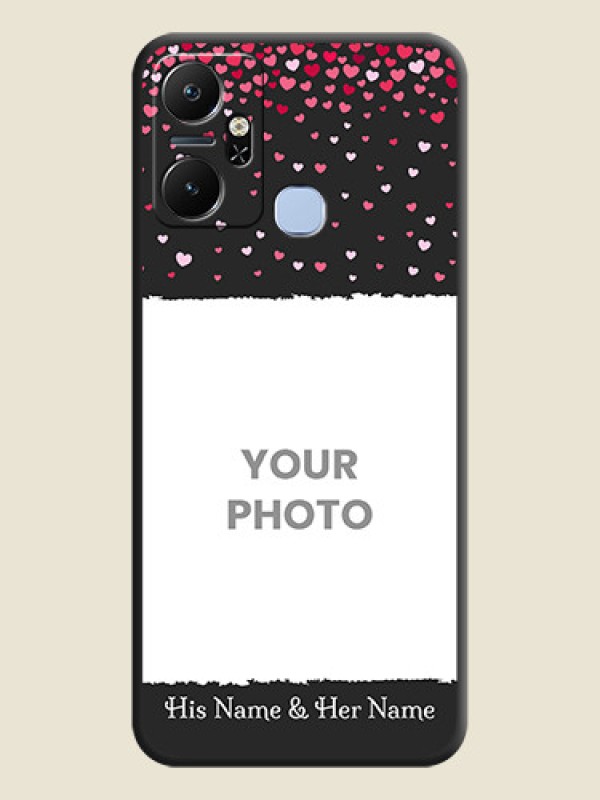 Custom Fall in Love with Your Partner - Photo on Space Black Soft Matte Phone Cover - Infinix Smart 6 Plus - alternate view