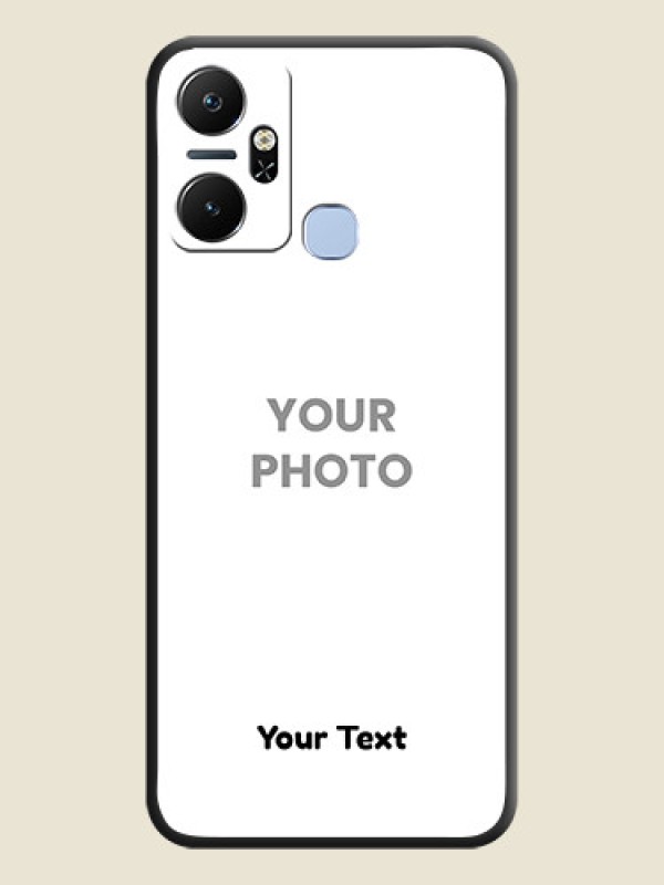 Custom Full Single Pic Upload With Text On Space Black Personalized Soft Matte Phone Covers - Infinix Smart 6 Plus - alternate view
