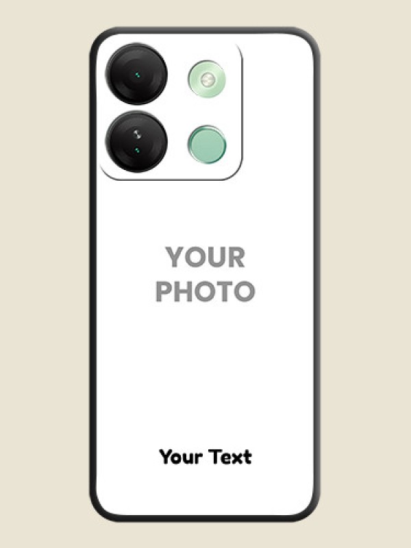 Custom Full Single Pic Upload With Text On Space Black Personalized Soft Matte Phone Covers - Infinix Smart 7 Hd - alternate view