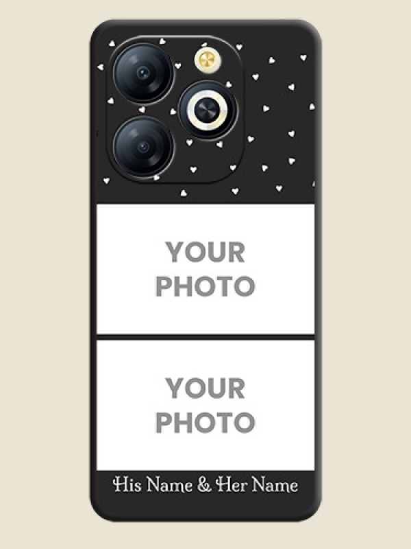 Custom Miniature Love Symbols with Name On Space Black Custom Soft Matte Mobile Back Cover - Smart 8 HD - alternate view