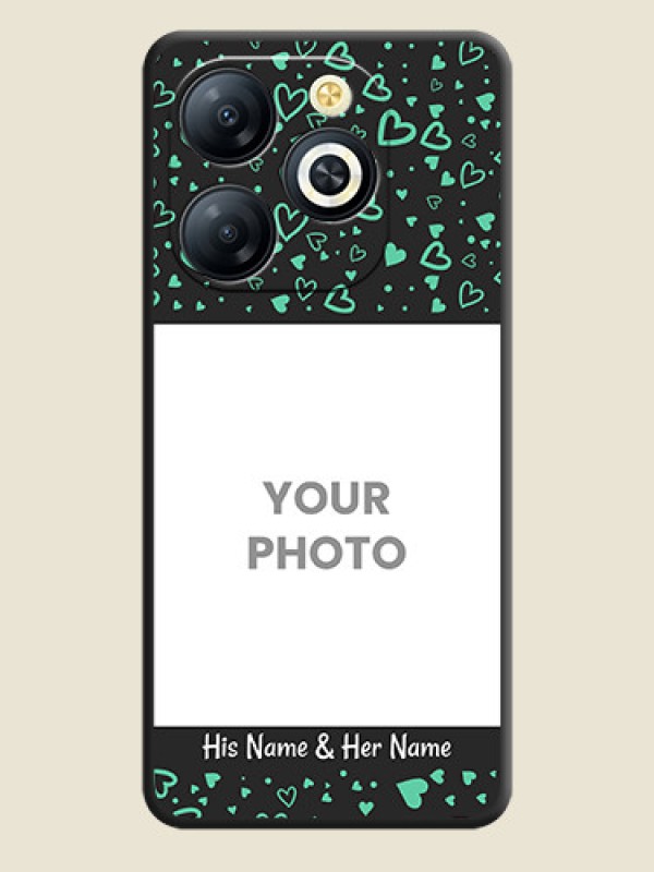Custom Sea Green Indefinite Love Pattern on Photo On Space Black Custom Soft Matte Mobile Back Cover - Smart 8 HD - alternate view