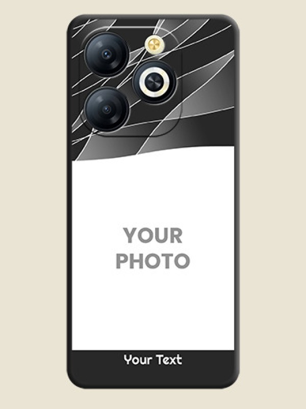 Custom Mixed Wave Lines on Photo On Space Black Custom Soft Matte Mobile Back Cover - Smart 8 HD - alternate view