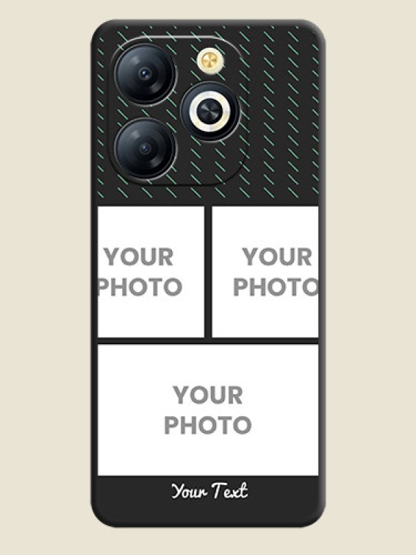 Custom Cross Dotted Pattern with 2 Image Holder On Space Black Custom Soft Matte Mobile Back Cover - Smart 8 HD - alternate view