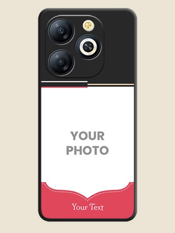 Custom Classic Plain Design with Name On Space Black Custom Soft Matte Mobile Back Cover - Smart 8 HD - alternate view